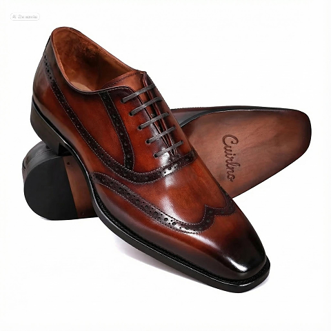 Oxford brogue teint à la main
