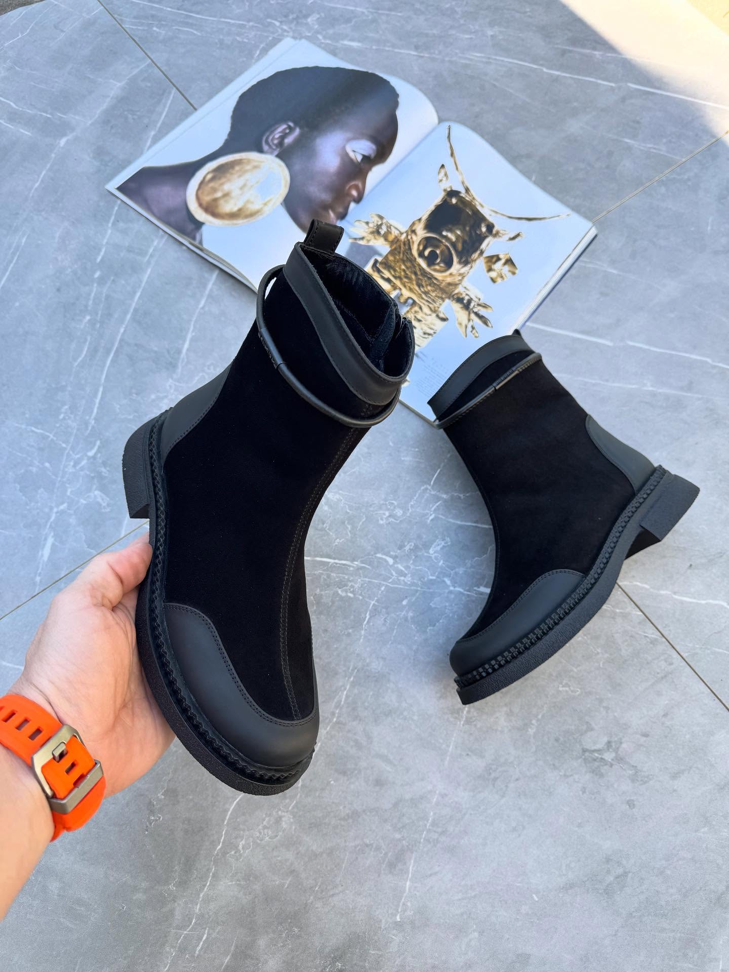 Chaussures en Cuir et Daim