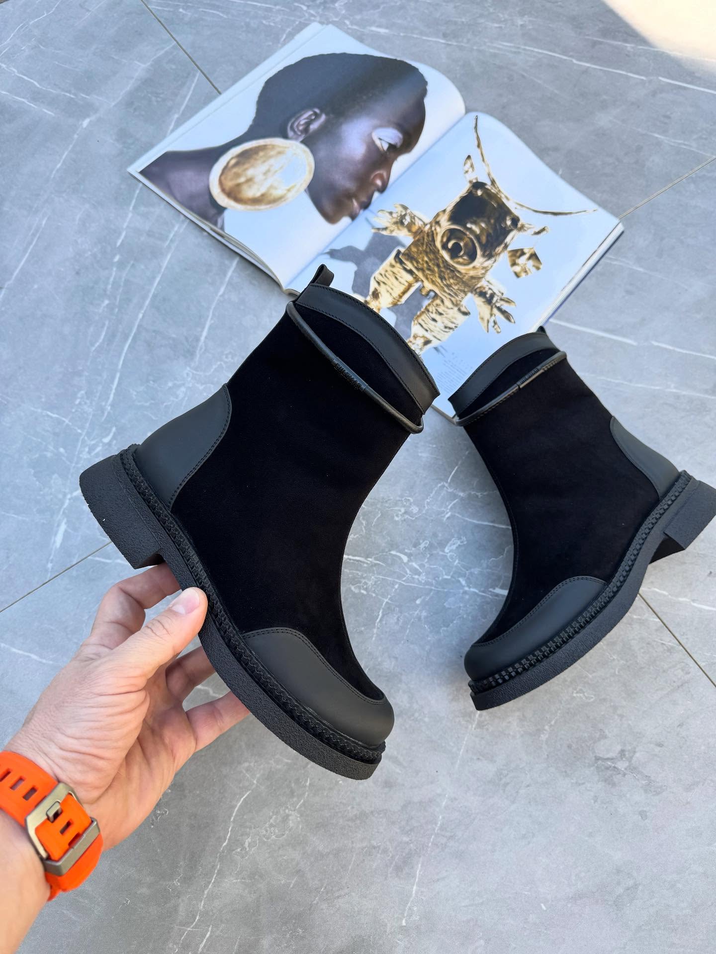 Chaussures en Cuir et Daim