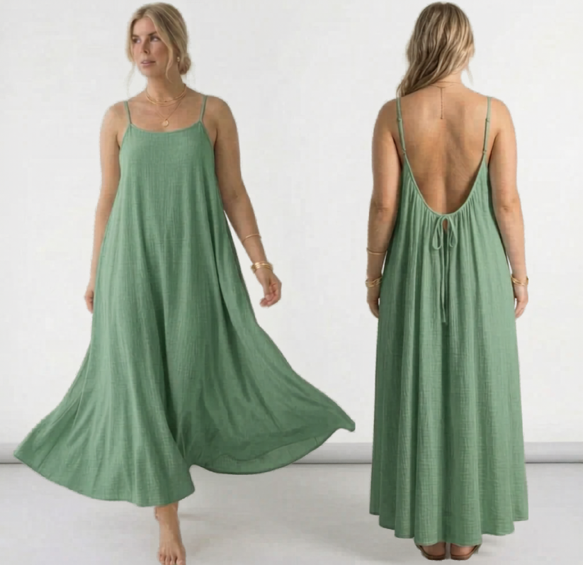 Robe bretelles dos ouvert