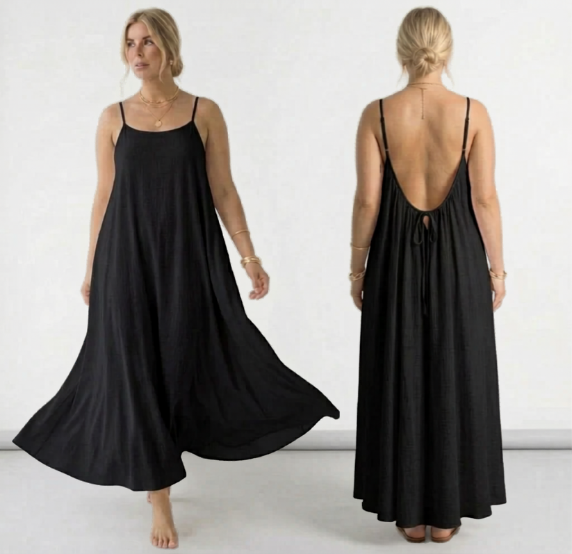 Robe bretelles dos ouvert