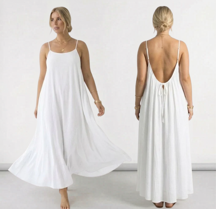 Robe bretelles dos ouvert