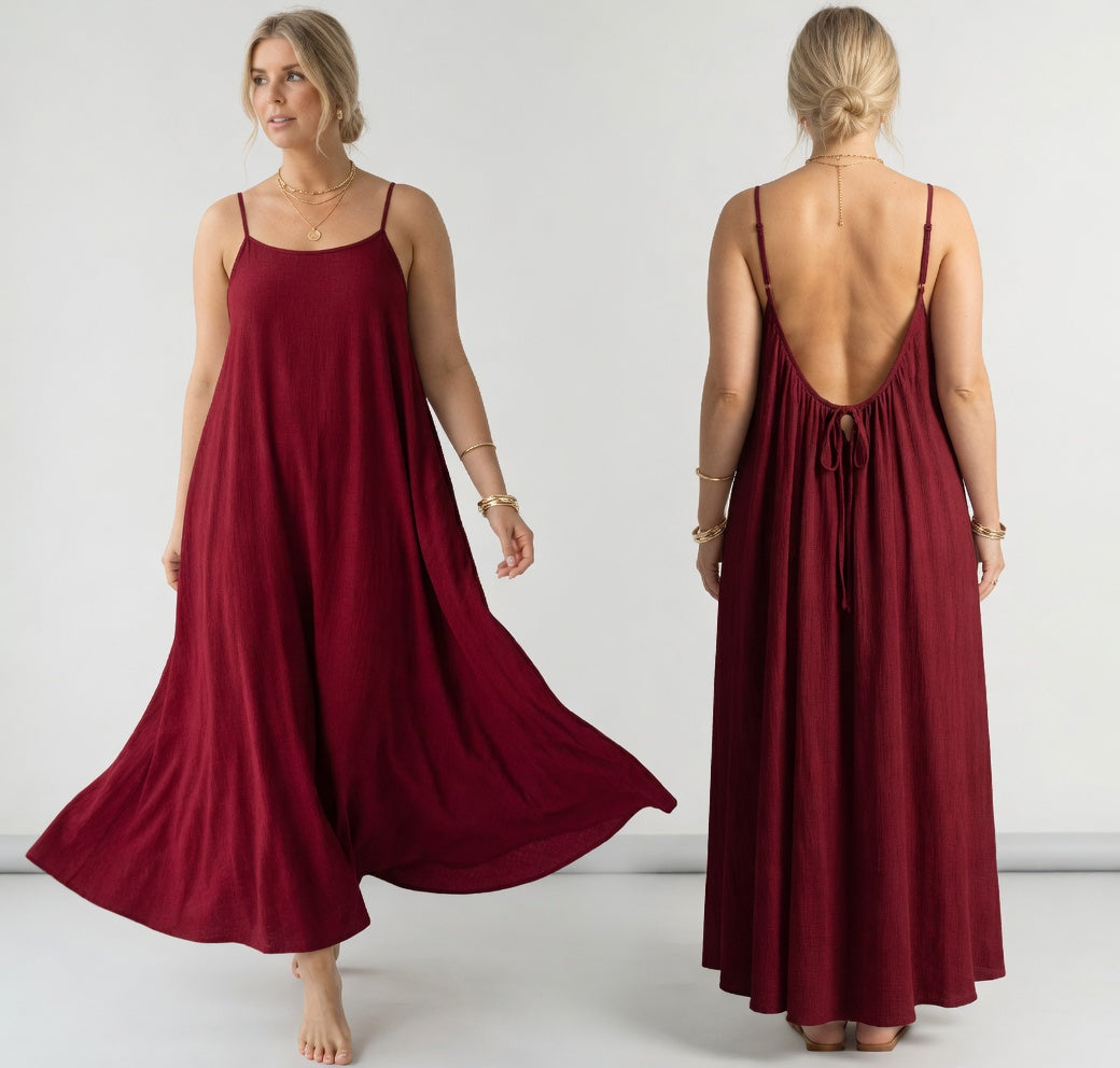 Robe bretelles dos ouvert