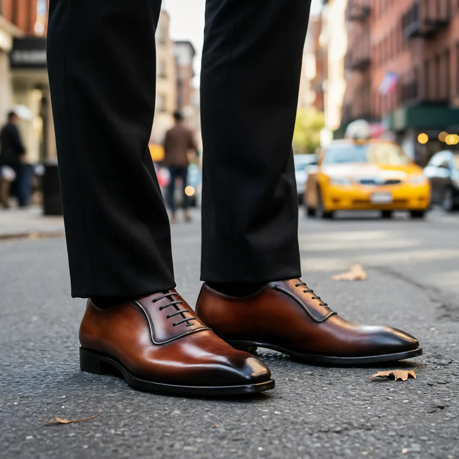 Chaussures Oxford teintes à la main